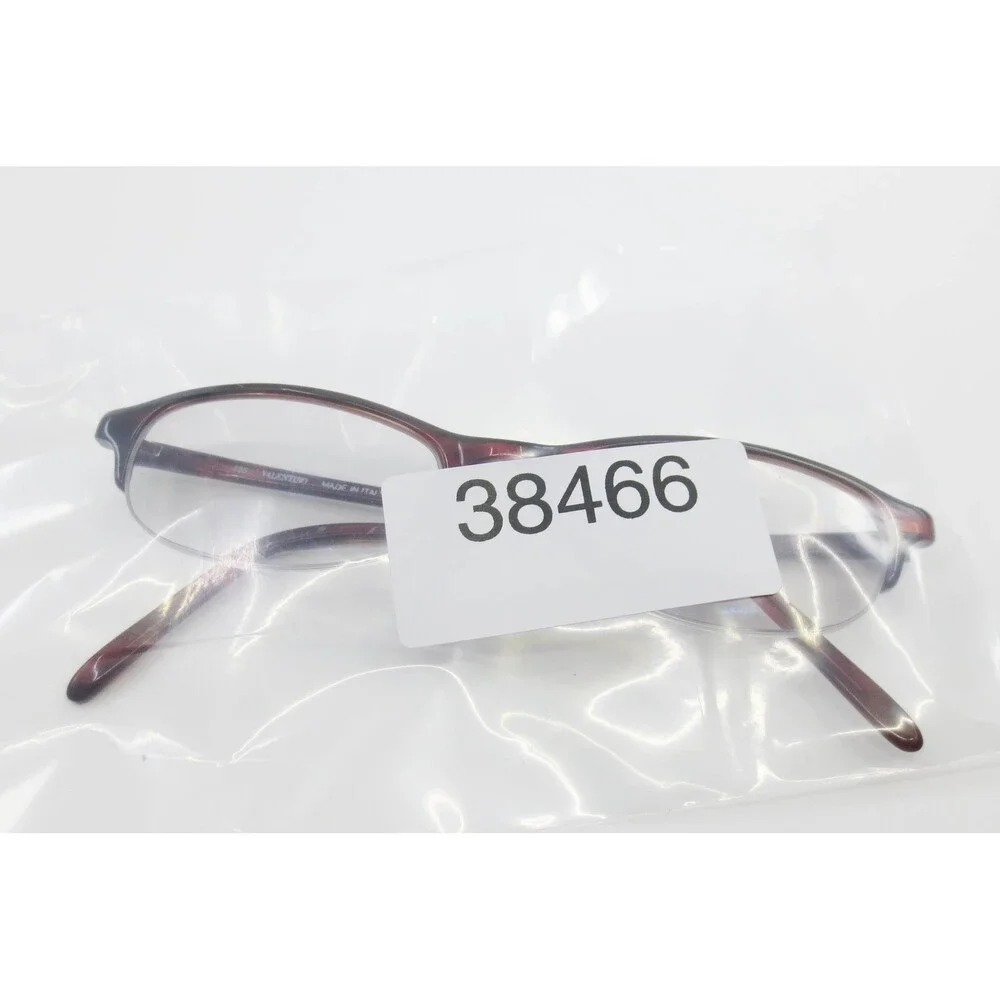 Valentino 5194 ON1M Red Tortoise Semi Rimless Oval Eyeglass Frames Italy